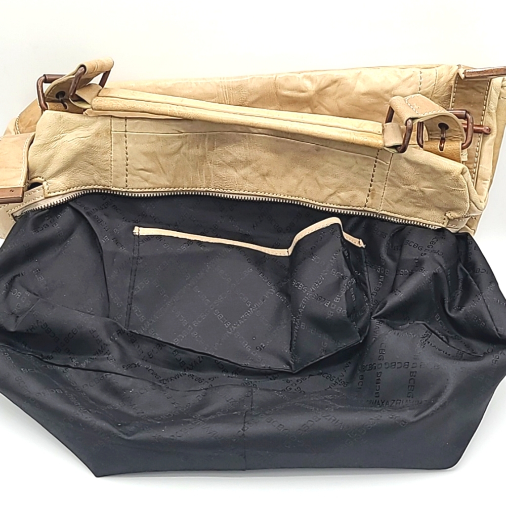 BCBGMaxAzria Tan Leather Handbag - Picture 9 of 11
